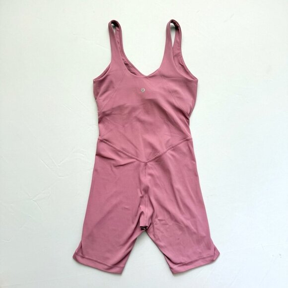 Lululemon Align Bodysuit 8" Length Velvet Dust Womens size 4 Sleeveless Workout - Picture 7 of 9